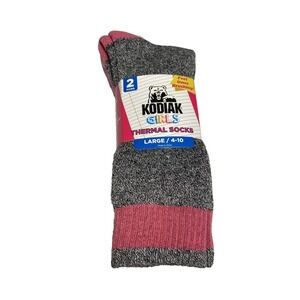 kodiak girls thermal creek socks 2 pairs 1 pack size large 4 - 10